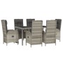 Set comedor jardín 7 pzas y cojines ratán sintético gris de vidaXL, Conjuntos de jardín - Ref: Foro24-3185036, Precio: 915,12...