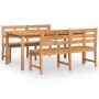 Juego de comedor para jardín 3 pzas madera maciza de teca de vidaXL, Conjuntos de jardín - Ref: Foro24-3157199, Precio: 684,9...