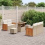 Conjunto de sofá de jardín con cojín Manual 8 pcs beige y crema en Sofás de exterior | Comprar online en Foru.es