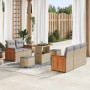 Conjunto de sofá de jardín con cojín 8 pcs beige y gris claro en Sofás de exterior | Comprar online en Foru.es