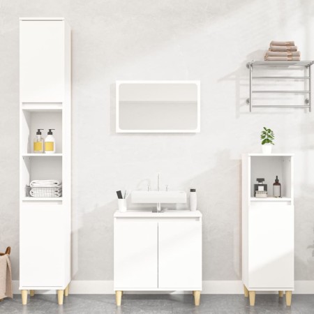 Juego de muebles de baño 3 pzas madera contrachapada blanco de vidaXL, Muebles de baño - Ref: Foro24-3185581, Precio: 181,60 ...