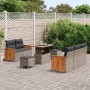 Conjunto de sofá de jardín con cojín Manual 8 pcs Gris en Sofás de exterior | Comprar online en Foru.es