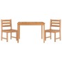 Juego de comedor para jardín 3 pzas madera maciza de teca de vidaXL, Conjuntos de jardín - Ref: Foro24-3157179, Precio: 402,2...