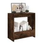 Mesa auxiliar madera contrachapada roble ahumado 50x26x50 cm de vidaXL, Mesas auxiliares - Ref: Foro24-826629, Precio: 30,43 ...