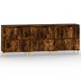 Aparadores 3 uds madera contrachapada roble ahumado 60x35x70 cm de vidaXL, Aparadores - Ref: Foro24-3185772, Precio: 170,74 €...