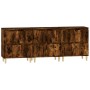 Aparadores 3 uds madera contrachapada roble ahumado 60x35x70 cm de vidaXL, Aparadores - Ref: Foro24-3185772, Precio: 170,74 €...
