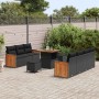 Conjunto de sofá de jardín con cojín Manual 10 pcs Negro en Sofás de exterior | Comprar online en Foru.es