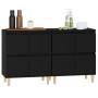 Aparadores 2 uds madera contrachapada negro 60x35x70 cm de vidaXL, Aparadores - Ref: Foro24-3185752, Precio: 146,62 €, Descue...