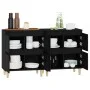 Aparadores 2 uds madera contrachapada negro 60x35x70 cm de vidaXL, Aparadores - Ref: Foro24-3185752, Precio: 144,40 €, Descue...