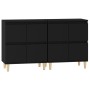 Aparadores 2 uds madera contrachapada negro 60x35x70 cm de vidaXL, Aparadores - Ref: Foro24-3185752, Precio: 146,62 €, Descue...
