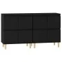 Aparadores 2 uds madera contrachapada negro 60x35x70 cm de vidaXL, Aparadores - Ref: Foro24-3185752, Precio: 144,40 €, Descue...