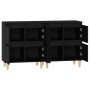 Aparadores 2 uds madera contrachapada negro 60x35x70 cm de vidaXL, Aparadores - Ref: Foro24-3185752, Precio: 146,62 €, Descue...