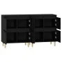 Aparadores 2 uds madera contrachapada negro 60x35x70 cm de vidaXL, Aparadores - Ref: Foro24-3185752, Precio: 144,40 €, Descue...