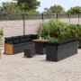 Conjunto de sofás de jardín con cojín 11 pcs Negro en Sofás de exterior | Comprar online en Foru.es