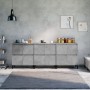 Aparadores 3 uds madera contrachapada gris hormigón 60x35x70 cm de vidaXL, Aparadores - Ref: Foro24-3185779, Precio: 204,26 €...