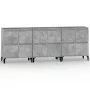 Aparadores 3 uds madera contrachapada gris hormigón 60x35x70 cm de vidaXL, Aparadores - Ref: Foro24-3185779, Precio: 201,43 €...