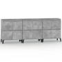 Aparadores 3 uds madera contrachapada gris hormigón 60x35x70 cm de vidaXL, Aparadores - Ref: Foro24-3185779, Precio: 204,26 €...