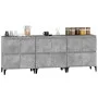 Aparadores 3 uds madera contrachapada gris hormigón 60x35x70 cm de vidaXL, Aparadores - Ref: Foro24-3185779, Precio: 201,43 €...