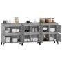 Aparadores 3 uds madera contrachapada gris hormigón 60x35x70 cm de vidaXL, Aparadores - Ref: Foro24-3185779, Precio: 201,43 €...