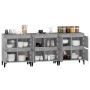 Aparadores 3 uds madera contrachapada gris hormigón 60x35x70 cm de vidaXL, Aparadores - Ref: Foro24-3185779, Precio: 204,26 €...