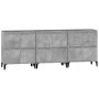 Aparadores 3 uds madera contrachapada gris hormigón 60x35x70 cm de vidaXL, Aparadores - Ref: Foro24-3185779, Precio: 201,43 €...