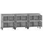 Aparadores 3 uds madera contrachapada gris hormigón 60x35x70 cm de vidaXL, Aparadores - Ref: Foro24-3185779, Precio: 201,43 €...