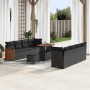 Conjunto de sofás de jardín con cojín 11 pcs Negro en Sofás de exterior | Comprar online en Foru.es