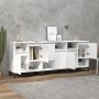 Aparadores 3 uds madera contrachapada blanco brillo 60x35x70 cm de vidaXL, Aparadores - Ref: Foro24-3185745, Precio: 176,83 €...