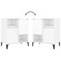 Aparadores 3 uds madera contrachapada blanco brillo 60x35x70 cm de vidaXL, Aparadores - Ref: Foro24-3185745, Precio: 176,83 €...