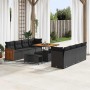 Conjunto de sofá de jardín con cojín Manual 11 pcs Negro en Sofás de exterior | Comprar online en Foru.es