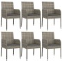 Set comedor jardín 7 pzas y cojines ratán sintético gris de vidaXL, Conjuntos de jardín - Ref: Foro24-3185008, Precio: 442,01...