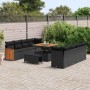 Conjunto de sofá de jardín con cojín Manual 11 pcs Negro en Sofás de exterior | Comprar online en Foru.es