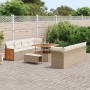 Conjunto de sofá de jardín con cojín 11 pcs beige y crema en Sofás de exterior | Comprar online en Foru.es