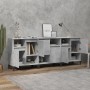 Aparadores 3 uds madera contrachapada gris hormigón 60x35x70 cm de vidaXL, Aparadores - Ref: Foro24-3185747, Precio: 213,94 €...