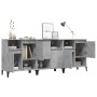 Aparadores 3 uds madera contrachapada gris hormigón 60x35x70 cm de vidaXL, Aparadores - Ref: Foro24-3185747, Precio: 213,94 €...