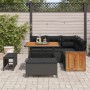 Conjunto de sofá de jardín con cojín 8 pcs Negro en Sofás de exterior | Comprar online en Foru.es