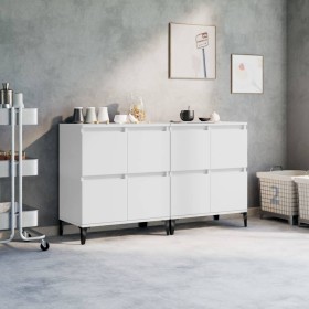 Aparadores 2 uds madera contrachapada blanco 60x35x70 cm de vidaXL, Aparadores - Ref: Foro24-3185759, Precio: 127,22 €, Descu...