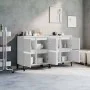 Aparadores 2 uds madera contrachapada blanco 60x35x70 cm de vidaXL, Aparadores - Ref: Foro24-3185759, Precio: 125,37 €, Descu...