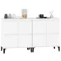 Aparadores 2 uds madera contrachapada blanco 60x35x70 cm de vidaXL, Aparadores - Ref: Foro24-3185759, Precio: 125,37 €, Descu...
