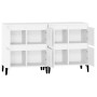 Aparadores 2 uds madera contrachapada blanco 60x35x70 cm de vidaXL, Aparadores - Ref: Foro24-3185759, Precio: 127,22 €, Descu...