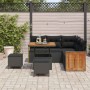 Conjunto de sofá de jardín con cojín 8 pcs Negro en Sofás de exterior | Comprar online en Foru.es