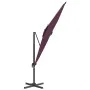 Sombrilla voladiza con LEDs rojo burdeos 400x300 cm de vidaXL, Sombrillas - Ref: Foro24-319933, Precio: 258,35 €, Descuento: %