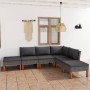 Set de muebles de jardín 8 pzas y cojines ratán sintético gris en Conjuntos de jardín | Comprar online en Foru.es