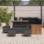 Conjunto de sofá de jardín con cojín 9 pcs Negro en Sofás de exterior | Comprar online en Foru.es