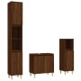 Set de muebles baño 3 pzas madera contrachapada roble marrón de vidaXL, Muebles de baño - Ref: Foro24-3185588, Precio: 192,16...
