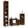 Set de muebles baño 3 pzas madera contrachapada roble marrón de vidaXL, Muebles de baño - Ref: Foro24-3185588, Precio: 192,16...