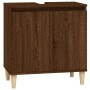 Set de muebles baño 3 pzas madera contrachapada roble marrón de vidaXL, Muebles de baño - Ref: Foro24-3185588, Precio: 192,16...