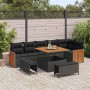 Conjunto de sofás de jardín con cojín 9 pcs Negro en Sofás de exterior | Comprar online en Foru.es