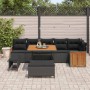 Conjunto de sofás de jardín con cojín 9 pcs Negro en Sofás de exterior | Comprar online en Foru.es