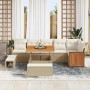 Conjunto de sofá de jardín con cojín 9 pcs beige y crema en Sofás de exterior | Comprar online en Foru.es
